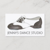 Carte De Visite Black Oxford Tap Chaussure Dance Studio enseignant (Devant)