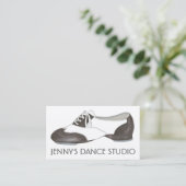 Carte De Visite Black Oxford Tap Chaussure Dance Studio enseignant (Debout devant)