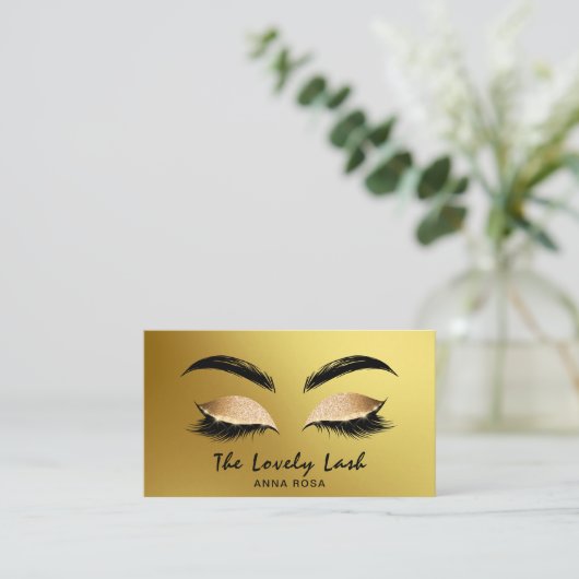 Carte De Visite *~* Black Parties scintillant Lashes Extensions Br (Debout devant)