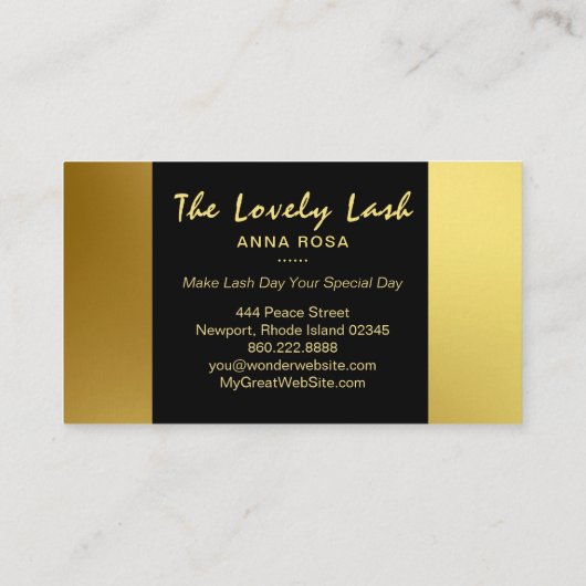 Carte De Visite *~* Black Parties scintillant Lashes Extensions Br (Dos)