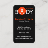 Carte De Visite Black Personal Trainer Corps Madness Vertical (Devant)