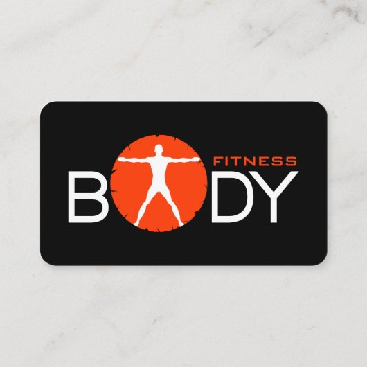 Carte De Visite Black Personal Trainer Corps Madness Vertical (Dos)