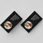 Carte De Visite Black Photo QR Code Social Media