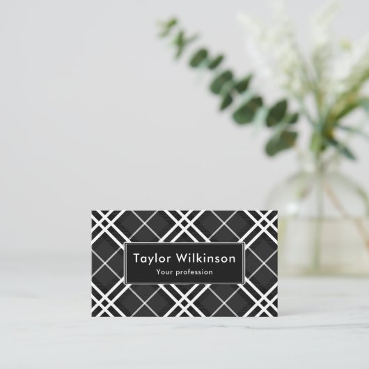 Carte De Visite Black Plaid (Debout devant)