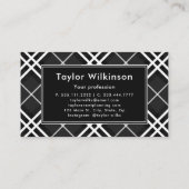 Carte De Visite Black Plaid (Dos)