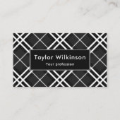 Carte De Visite Black Plaid (Devant)