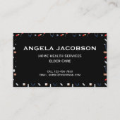 Carte De Visite Black Professional Medical Registered Nurse (Dos)