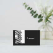 Carte De Visite Black Professional Real Estate Agent Photo QR Code (Debout devant)