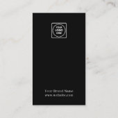 Carte De Visite Black QR | Custom Business Feedback Review Link (Dos)