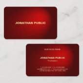 Carte De Visite Black Red Damask Premium Professionnel (Devant / Derrière)