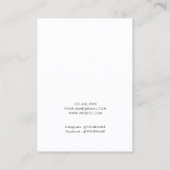 Carte De Visite Black Rose Gold Agate Boucles d'oreilles de luxe C (Dos)