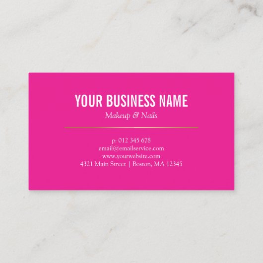 Carte De Visite Black Script & Gold (Dos)