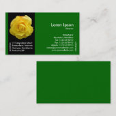 Carte De Visite Black Side Band Flower - Lisianthus jaune - Vert (Devant / Derrière)