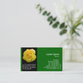 Carte De Visite Black Side Band Flower - Lisianthus jaune - Vert (Debout devant)