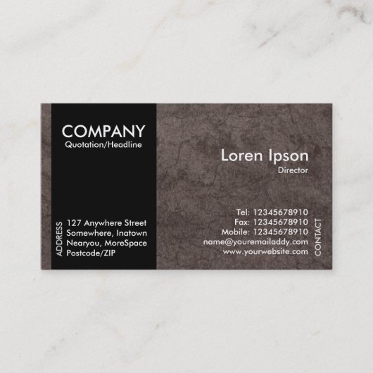 Carte De Visite Black SideBand - EarthTexture (Devant)