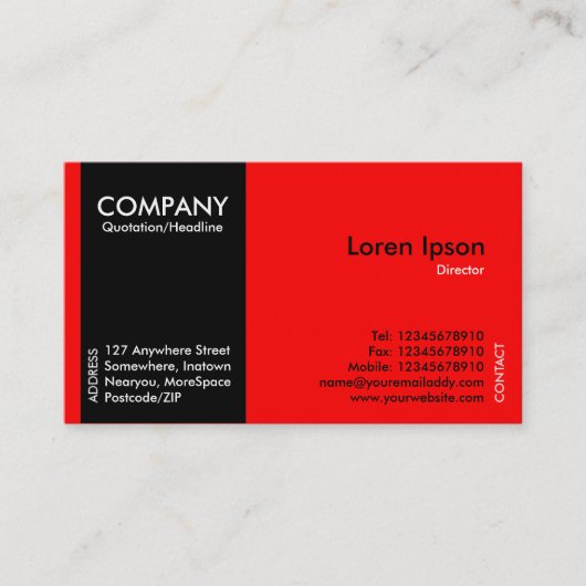 Carte De Visite Black SideBand - Rouge (FF0000) (Devant)