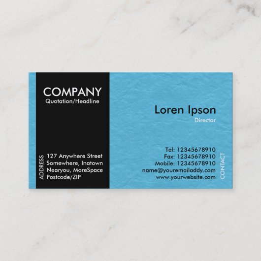Carte De Visite Black SideBand - Texture de papier bleu clair (Devant)