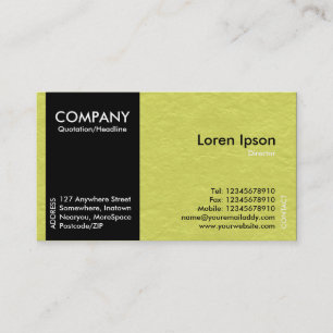 Carte De Visite Black SideBand - Texture de papier jaune