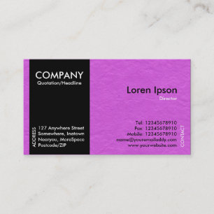 Carte De Visite Black SideBand - Texture de papier magenta