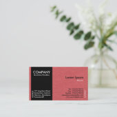 Carte De Visite Black SideBand - Texture de papier rouge (Debout devant)