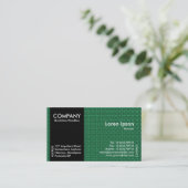 Carte De Visite Black SideBand - Texture de tissu vert (Debout devant)