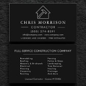 Carte De Visite Black Silver Modern Building Construction