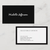 Carte De Visite Black | Simple | Professionnel (Devant / Derrière)