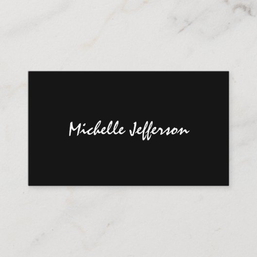 Carte De Visite Black | Simple | Professionnel (Devant)