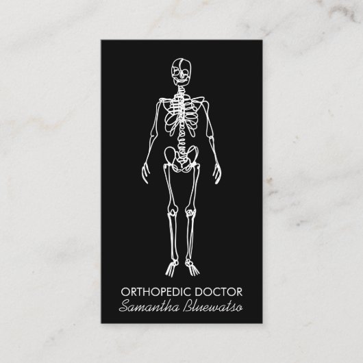 Carte De Visite Black Skeleton orthopédique (Devant)