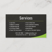 Carte De Visite Black Slate Stone Landscaping Lawn Care (Dos)