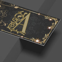 Black Sparkle Monogramme 