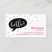 Black Speech Bubble & Confetti Bonjour !