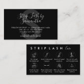 Carte De Visite Black Strip Lash Aftercare (Devant / Derrière)