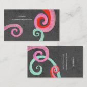 Carte de visite Black Swirls (Devant / Derrière)