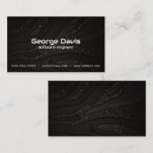 Carte De Visite Black Tech Arrière - plan moderne (Devant / Derrière)