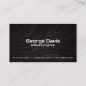 Carte De Visite Black Tech Arrière - plan moderne (Devant)