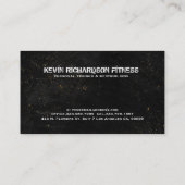 Carte De Visite Black Texture Gold Sparkles Fitness Design (Dos)