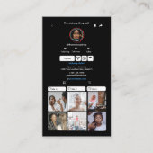 Carte De Visite Black TikTok Social Media QR Code (Devant)