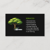 Carte De Visite Black Tree Services Professional (Dos)
