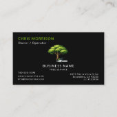 Carte De Visite Black Tree Services Professional (Devant)