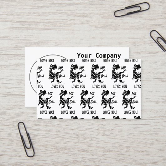 Carte De Visite Black Trex le Boss Dino (Devant/Arrière en situation)