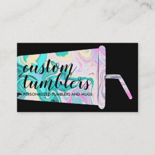 Carte De Visite Black Tumbler fabricant de tasse de voyage