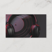 Carte De Visite Black Vinyl Record Dj Party Musique Deejay DJ (Dos)