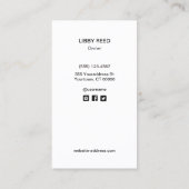Carte De Visite Black White EyeLash Extensions Gold Mirror (Dos)