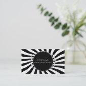 Carte De Visite Black & White Fun Whimstripes (Debout devant)