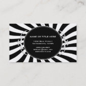Carte De Visite Black & White Fun Whimstripes (Dos)