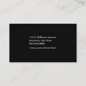 Carte De Visite Black White Golf Pro (Dos)