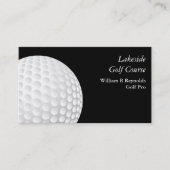 Carte De Visite Black White Golf Pro (Devant)