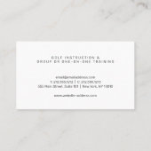 Carte De Visite Black White Gray Personal Trainer Golf Coaching (Dos)