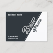 Carte De Visite Black White Grey Gris Esthétique après soins (Devant)